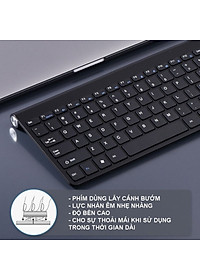 Bàn phím không dây mini W200S - đa kết nối bluetooth 5.0 + 3.0 + Usb wireless 2.4G hàng nhập khẩu