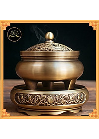 Đôn Chân Đế Lư Hương Cóc Tỳ Hưu Ấm Trà Tượng Chất Liệu Đồng Nguyên Khối