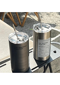 Ly Giữ Nhiệt Inox 304 Iced Americano 600ml Kèm Ống Hút