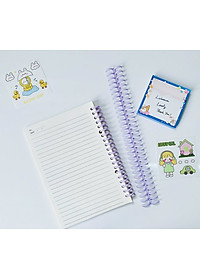 Thanh binder  nhựa cao cấp đường kính 12mm phụ kiện sổ còng planner nhật ký Lalunavn-B104
