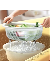 Bộ 01chậu & 01rổ nhựa Oval Sanada Seiko 5.3L cao cấp có tay cầm tiện dụng - Hàng nội địa Nhật Bản.