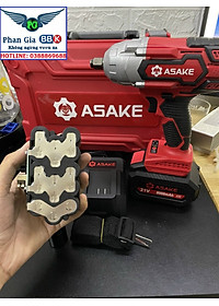 MÁY SIẾT BULONG CAO CẤP ASAKE MỞ ỐC 38mm  PIN 15 CELL 8.0 AH
