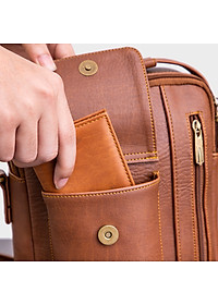 Túi Trita ( Thời trang nam phối ngăn - Túi đeo chéo da RTN3 )