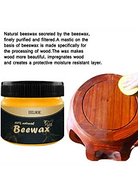 Sáp ong Beewax vệ sinh đánh bóng đồ gỗ nội thất chống thấm thành phần tự nhiên 103gr tặng kèm 2 khăn vải 
