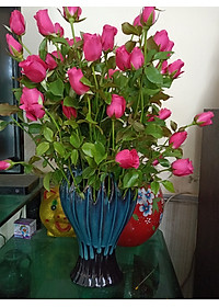 Lọ hoa men hỏa biến gốm sứ Bát Tràng