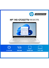 Laptop HP 14s-cf2527TU 4K4A1PA i3-10110U | 4GB | 256GB | Intel UHD Graphics | 14inch HD | Win 10 | Bạc – Hàng chính hãng