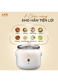 Nồi kho hầm chuyên dụng UNIE USC208, Dung tích 2L, 8 chức năng kho hầm, Lòng nồi gốm Ceramic cao cấp, thiết kế bắt mắt- HÀNG CHÍNH HÃNG 