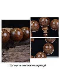 Bộ Vòng đeo tay phong Thủy Gỗ Đàn Hương Lụa Vàng Tự Nhiên Ấn Độ, Kèm Hộp đựng lót nhung nỉ