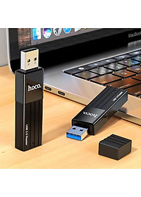 Đầu đọc thẻ CHUẨN 3.0 Hoco HB20 Mindful - hỗ trợ khe microSD/SD (Đen) HÀNG CHÍNH HÃNG