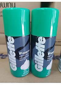 Bọt cạo râu Gillette Foamy Methol  175g hương chanh và hương bạc hà
