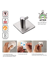 Combo 4 móc dán tường inox 304 HOBBY Home Decor TV160-4 có keo dán