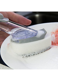 Bàn Chải Rữa Chén Và Chà Nồi Tự Động - Cọ rửa chén bát đa năng tay cầm dài - Tặng móc treo khăn