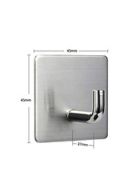 Combo 4 móc treo đồ quần áo dán tường inox 304 HOBBY Home Decor V35-4