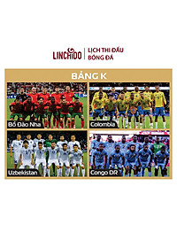 Lịch thi đấu bóng đá World Cup 2026 ( Kích thước 86 cm X 65 cm) chữ to, nhìn rõ