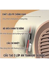 Máy Sưởi Gốm Mini Cho Nhân Viên Văn Phòng Làm Ấm Nơi làm việc phòng ngủ nhà tắm phòng học - Máy Êm Ấm Áp - Quạt Sưởi Ấm Mini Công Suất Max 400W Du Lịch Phượt Dã Ngoại Máy sưởi ấm cho phòng ngủ, quạt sưởi gốm nóng nhanh an toàn cho trẻ em - Hàng Nhập Khẩu