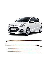 BỘ NẸP CHÂN KÍNH INOX DÀNH CHO XE HYUNDAI i10 2019 CAO CẤP