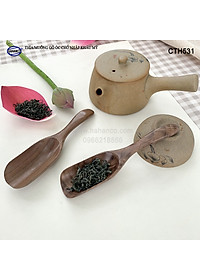 Thìa/Muỗng xúc trà gỗ Óc Chó (15cm) CTH531 - Dùng xúc cafe, xúc gia vị, ăn uống sạch, decor trang trí