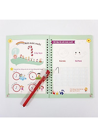 Bộ 3 Vở Luyện Viết Chữ Đẹp Tặng Kèm Bút Tự Xoá - Hành Trang Cho Bé Vào Lớp 1 - Thanh Nga