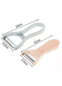 Dụng Cụ Bào Vỏ Thông Minh, Nạo Sợi Rau Củ Quả 2in1- Dao Bào 2 Trong 1 Bằng Thép Không Gỉ - Hàng chính hãng