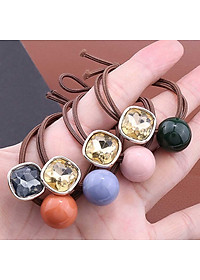 Dây buộc tóc nữ macaron [Set 4 dây] NASI dễ thương phong cách hàn quốc thun cột tóc nữ co giãn tốt phụ kiện tóc