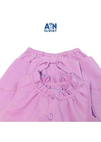 Bộ quần áo lửng bé gái Tím Lavender đũi xước - AICDBGB5B6YZ - AIN Closet