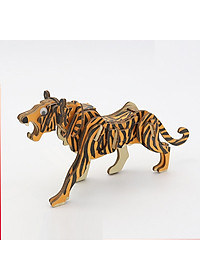 Đồ chơi lắp ráp gỗ 3D Bộ 9 Mô hình Con vật Laser