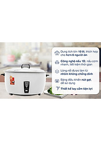 Nồi Cơm Điện Nắp Rời Sharp KSH-D1010V (10L) - Hàng chính hãng