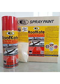 Bình xịt chống thấm, chống dột, chống rỉ sét... Sơn chống thấm hồ bơi, bể cá... Màu đen - RoofKote B33- 400cc - Hiệu Bosny - Nhập khẩu Thái Lan. (Tặng kèm bao tay happyhands)