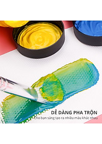 Màu bột Gouache 100ml cao cấp dạng hũ Deli - Tô đất sét, đất nặn tự khô - Siêu mịn, tươi sáng, dễ sử dụng - Nhiều màu sắc - 73888