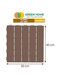 Vỉ Nhựa Lót Sàn Greenhome, Catleza, D30xR30cm, Độ Bền 5 Năm, Dễ Lắp Đặt, Trang Trí Ban Công, Sân Vườn, Hồ Bơi