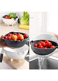 Bộ Nạo Rau Củ Đa Năng Kèm Rổ Đựng và Chậu 9 in 1, Bào Củ Quả Tiện Lợi Kiểu Dáng Sang Trọng - hàng loại 1 - Chính Hãng MINIIN