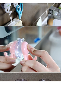 Set 2 bộ móc treo đồ có núm thít chân không ( 2 chiếc/bộ ) ( Giao màu ngẫu nhiên ) - Hàng nội địa Nhật Bản.