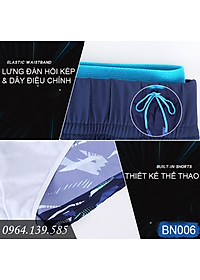 Combo đồ bơi nam giới, set 4,5 chi tiết Quần boxer 2 lớp + Kính bơi anti fog + Mũ + Bịt tai kẹp mũi + Túi đựng, mẫu cao cấp đẹp | BN007