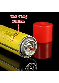 Gas bơm bật lửa hột quẹt chai vàng nhỏ loại 200ml