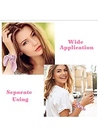 Dây buộc tóc vải lụa Scrunchies Vintage sang chảnh chất lụa mềm HD52