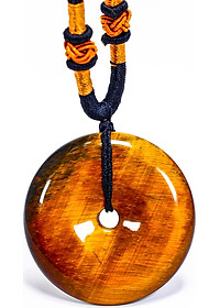 Mặt dây chuyền đồng điếu đá mắt hổ 3.5cm - Ngọc Quý Gemstones