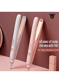 Máy Uốn Tóc, Máy Ép Tóc, Duỗi Tóc Đa Năng Teement, Thiết Kế Với 4 Mức Nhiệt Tùy Chỉnh Phù Hợp Với Nhiều Loại Tóc Khác Nhau Giúp Duỗi Thẳng, Làm Xoăn Tóc , Không Hư Tổn Tóc ,Tạo Kiểu Tóc Thông Minh - Dùng Cho Salon Tóc & Tại Nhà - Hàng Chính Hãng