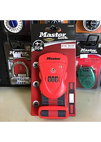 Dây Đai Vali Master Lock 4702 EURD RED Đầu khóa số có chứng nhận TSA - MSOFT