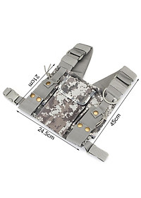 Camouflage Holster Vest Rig Pocket Radio Harness Chest Pack Pouch Walkie Nylon