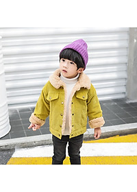 Áo khoác nhung lót lông bé trai cao cấp, chất nhung mềm mại, lót lông dày ấm, thời trang nam tính, giữ ấm cực tốt cho bé | MP28