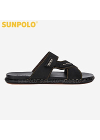 Dép Quai Ngang Nam Da Bò SUNPOLO SNA102 Trẻ trung, Năng động (Đen, Nâu bò)