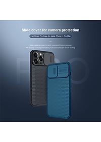 Ốp lưng chống sốc cho iPhone 13 Pro Max bảo vệ Camera hiệu Nillkin Camshield chống sốc cực tốt, chất liệu cao cấp, có khung và nắp đậy bảo vệ Camera - hàng nhập khẩu