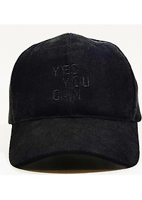 mũ lưỡi trai nhung gân tăm thêu chữ