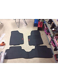 Thảm lót sàn cao su đúc  cho xe Hyundai i10 cao cấp mẫu chữ đỏ