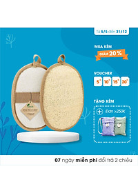 Bông Tắm Xơ Mướp Cao Cấp 100% Xơ Mướp Hữu Cơ – Xơ mướp loại 1, làm sạch cơ thể, tẩy da chết, massage linh hoạt, tạo bọt nhanh – 1 cái – KT lớn 11 x…