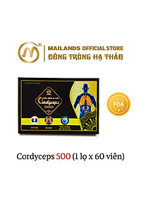 Đông Trùng Hạ Thảo Mailands Cordyceps 500 (60 viên)