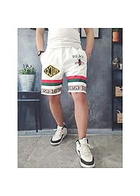 Quần short đùi GNCDI thời trang nam cao cấp TC với họa tiết in con ong và họa tiết sọc trên ống quần hợp thời trang-k021