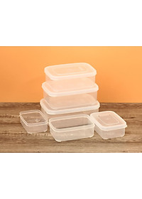Bộ 6 hộp thực phẩm chữ nhật Hokkaido 500-750-1000-1500-2000-2500ml
