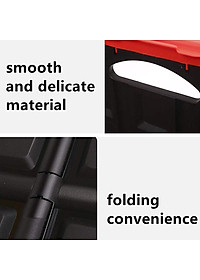 Hộp để đồ đa năng gấp gọn cốp sau ô tô dung tích 30 lít, Kích thước: Sâu x Rộng x Cao (42cm x 29cm x 24cm), Màu đen viền đỏ, KM309-30