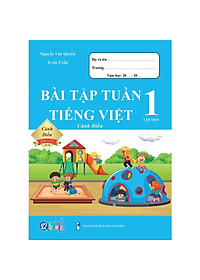 Sách - Combo Bài Tập Tuần Lớp 1 Cả Năm - Toán và Tiếng Việt - Cánh Diều (4 cuốn)